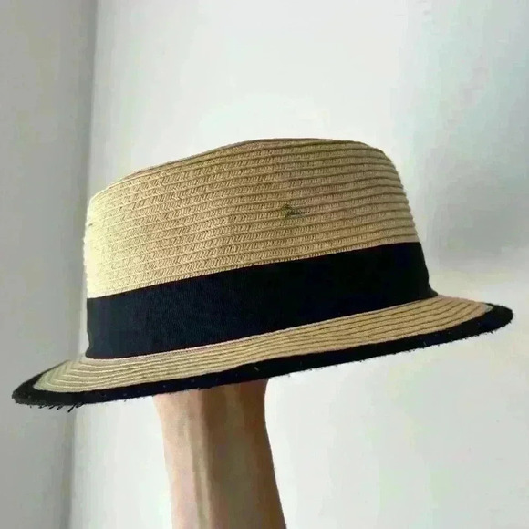 Urban Outfitters Tan Paper Straw Hat Cosplay Tea Party 20s Flapper Bridal Party - Picture 3 of 9